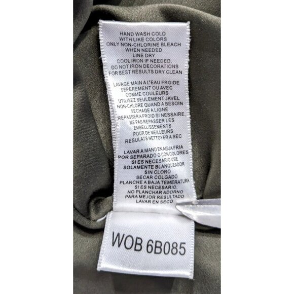 BCBGMAXAZRIA Olive Green Beaded Halter Sheath Dress Casual Boho Size 2 - Picture 6 of 9